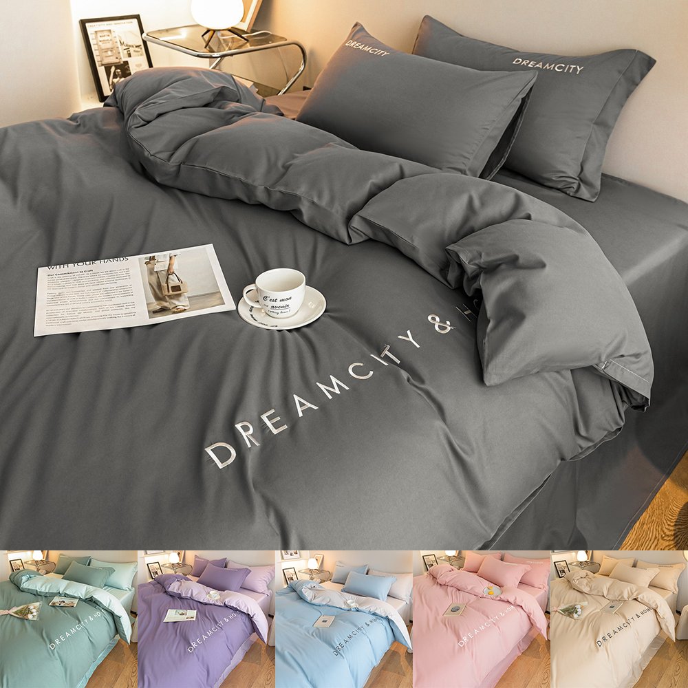 Bộ chăn ga gối cotton tc ree bedding dreamcity đủ size giường nệm