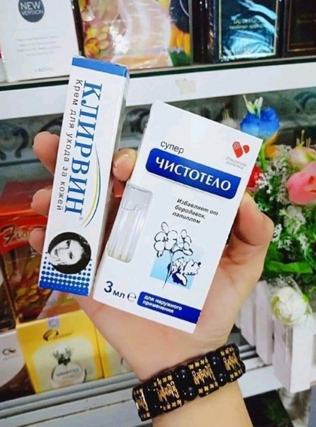 [COMBO TẨY NỐT RUỒI+MỜ SẸO NGA] Trọn bộ Gel tẩy nốt ruồi Dvelinil và kem mờ sẹo Kjinpbnh