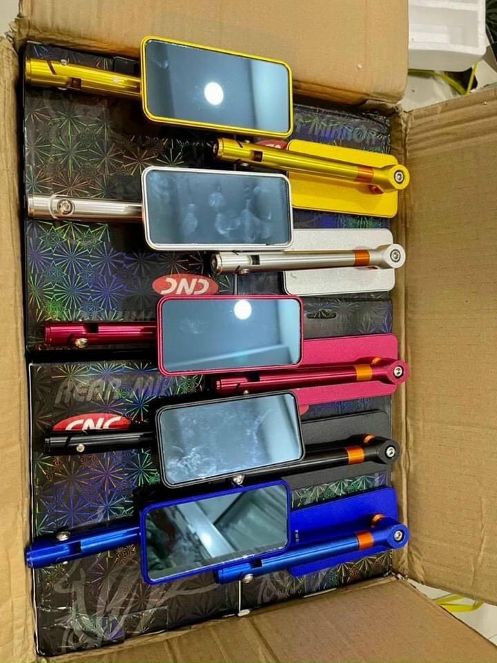 Kính chiếu hậu xe máy kiểu iphone nhiều màu (1 cái bên trái)