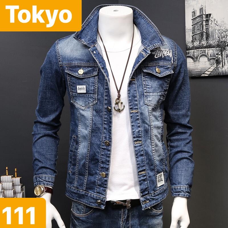 ÁO KHOÁC JEAN NAM CHẤT BÒ XANH SOÁI KA TAKEMASI CAO CẤP VIP TK-111 - TOKYO FASHION