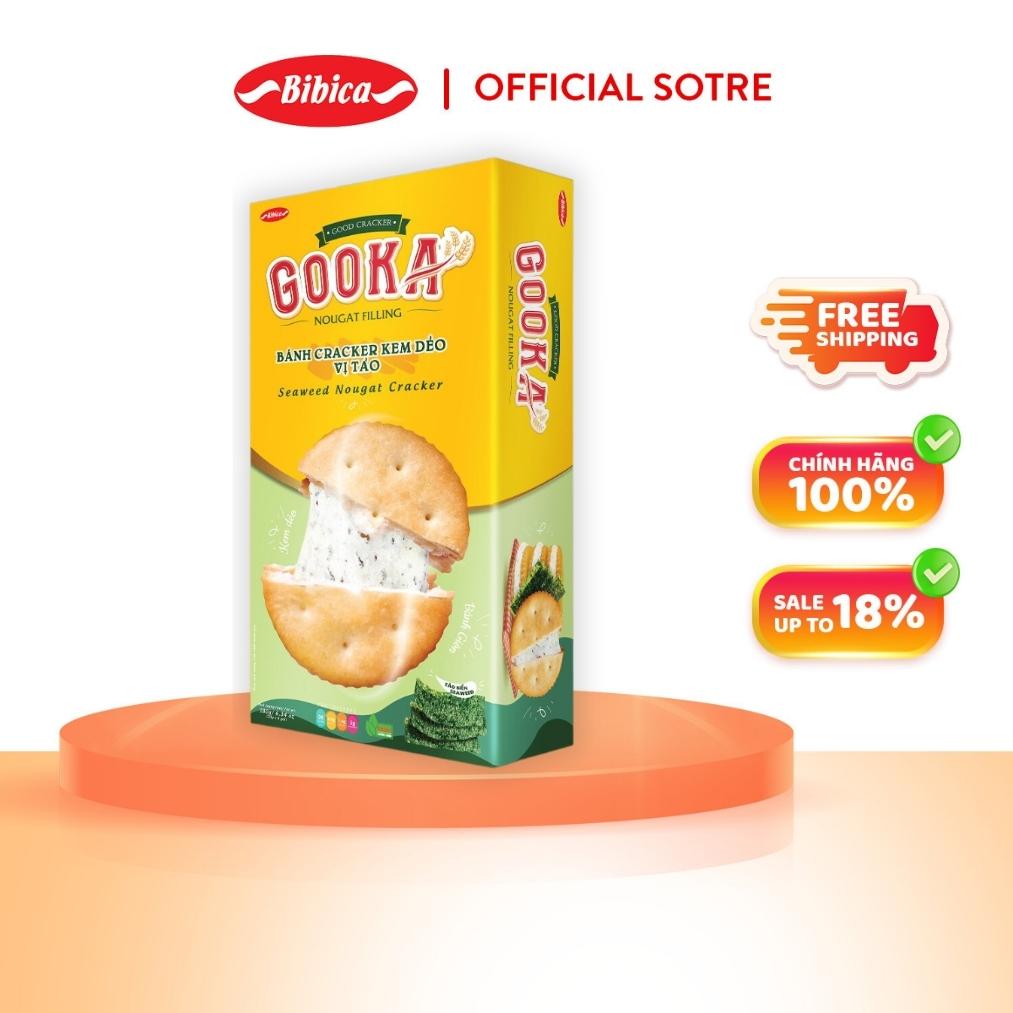 Bánh Gooka Cracker Nougat Filling Vị Tảo Biển Bibica