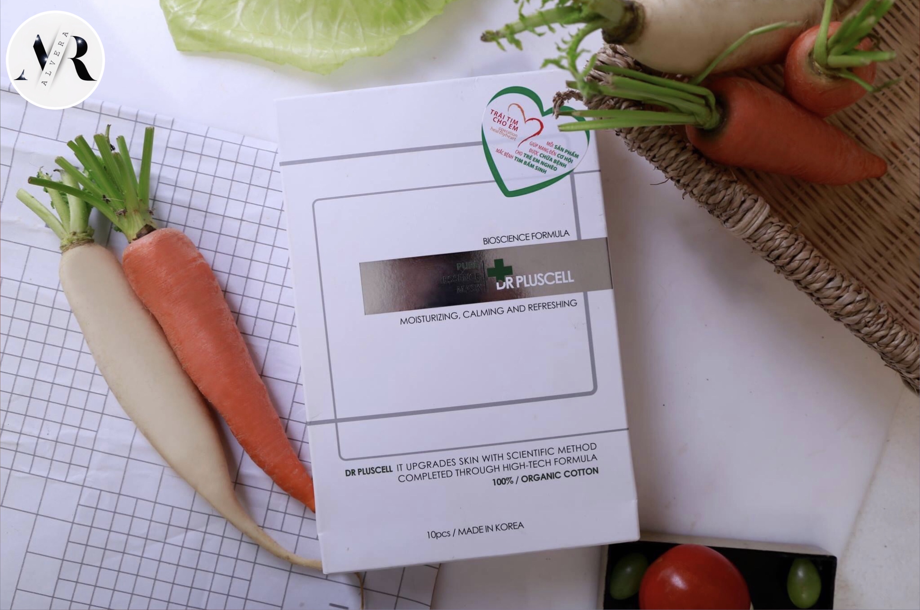 MẶT NẠ NHÂN SÂM TÁI TẠO DA DR PLUSCELL PURE ESSENCE MASK - [ MỸ PHẨM ALVERA SHOP ]