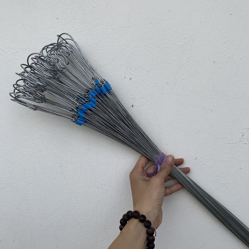Bộ 10 móc kẽm treo lan 3 nhánh dài 70cm - móc kẽm bền đẹp