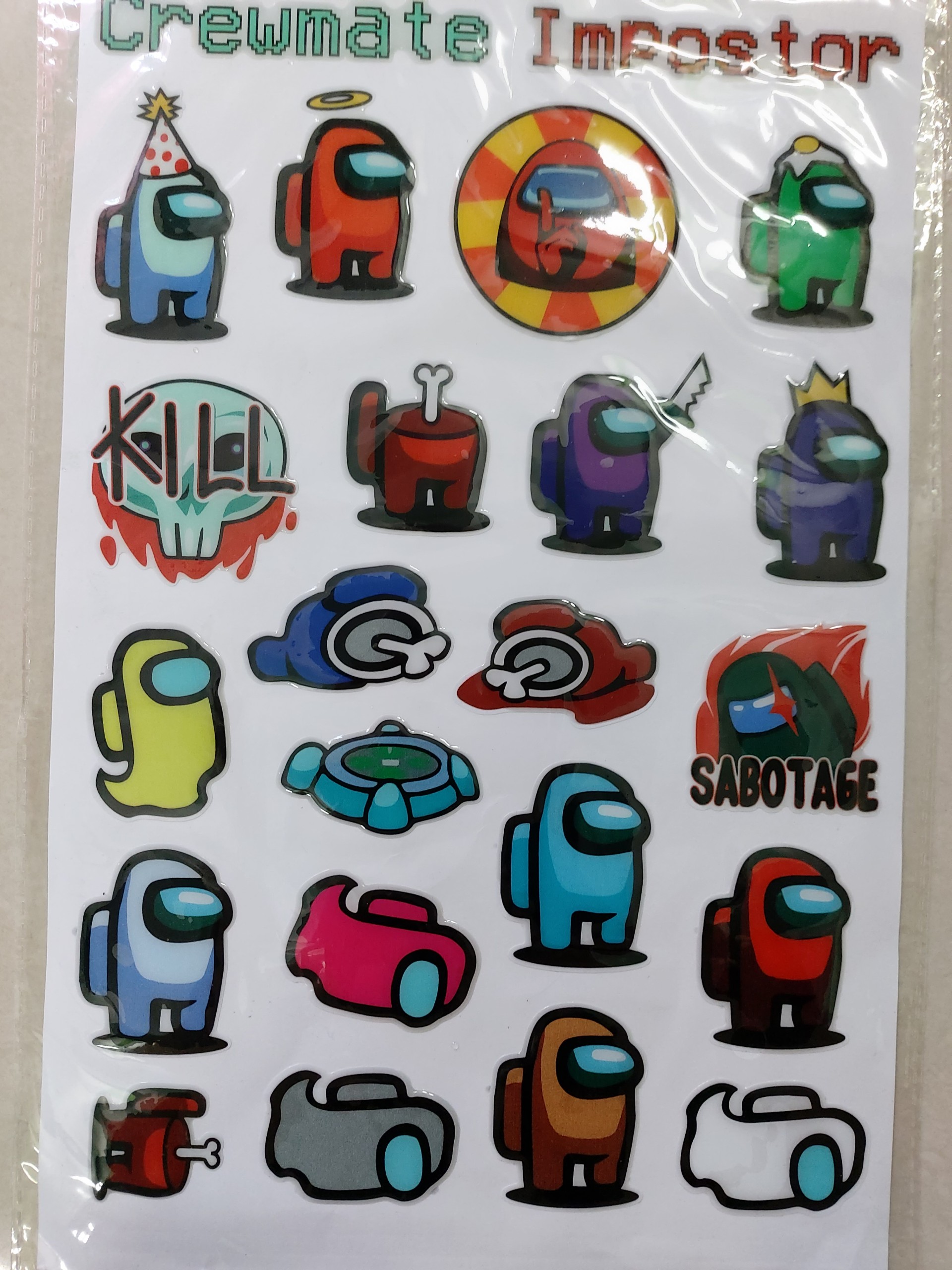 Tem sticker hoạt hình logo nổi vui nhộn