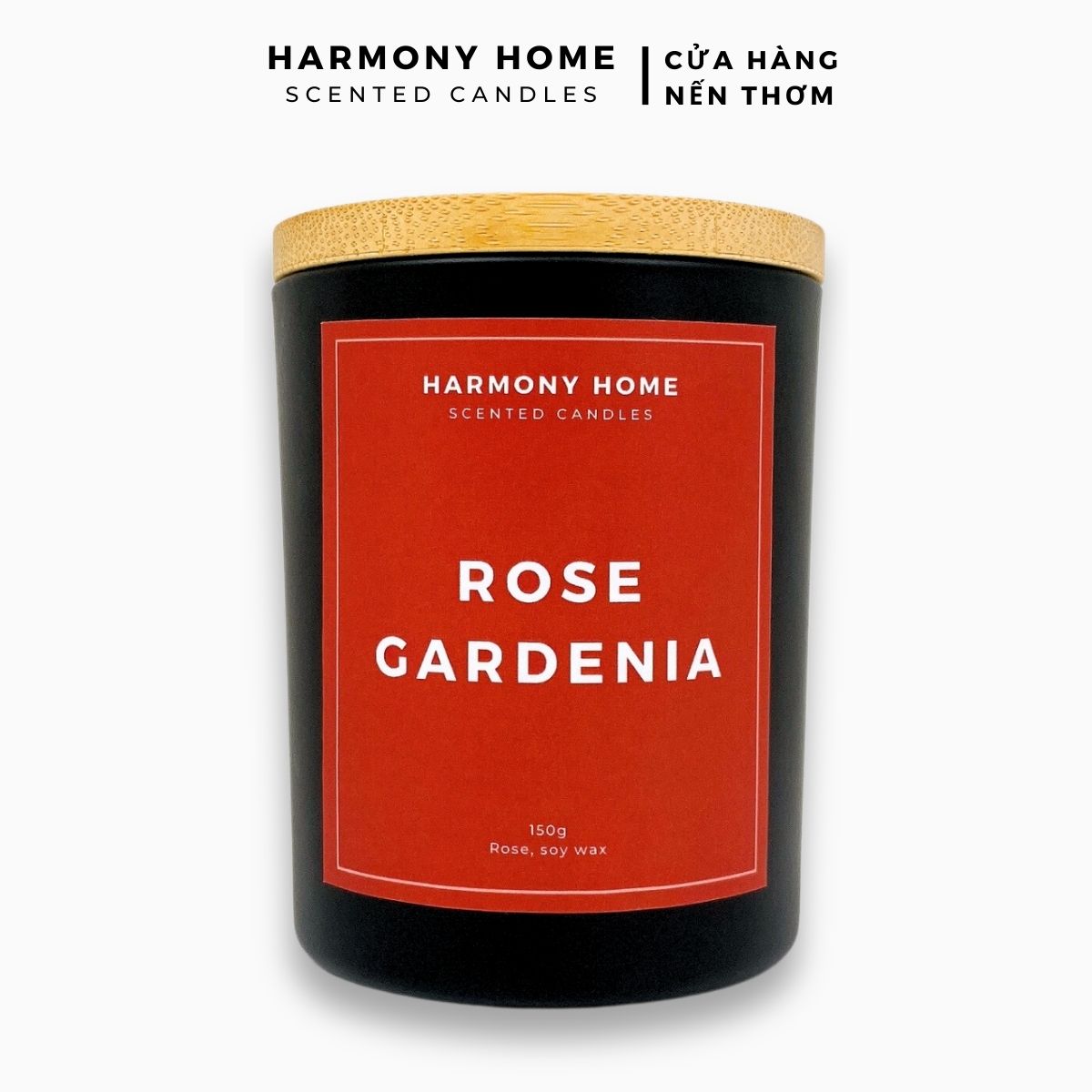 Nến thơm Rose Gardenia Harmony Home - Nến thơm từ Hoa Hồng hương thơm mạnh mẽ và đầy năng lượng tạo không gian sống lãng mạn đầy quyến dũ | Lazada.vn