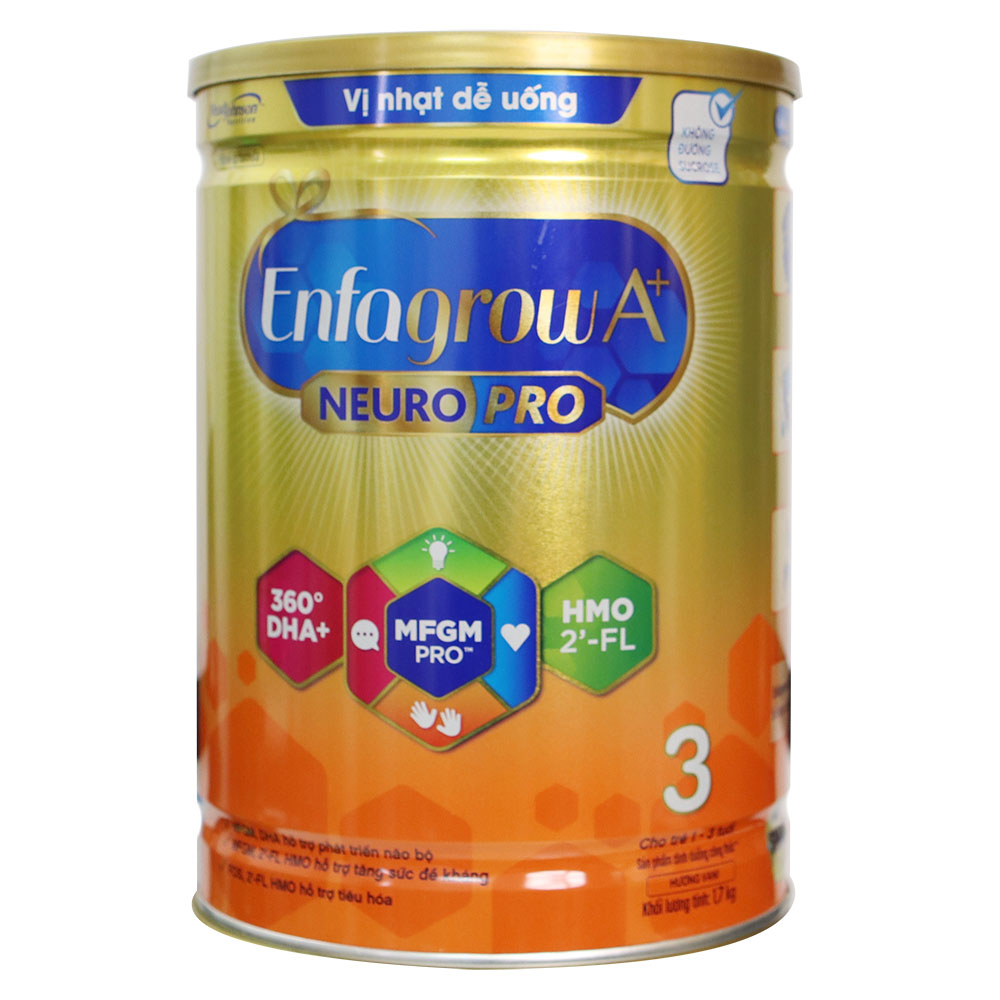 Sữa bột Enfagrow A+ 3 DHA + MFGM Pro 1,7kg (1 – 3 tuổi)