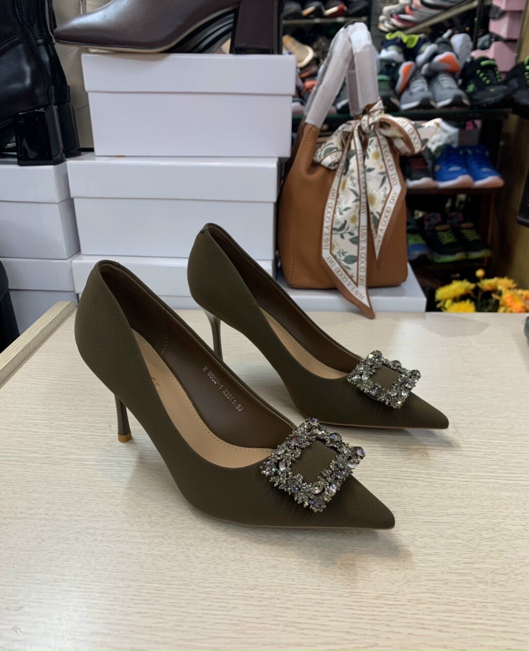 Giầy Cao Gót Nữ Gót Nhỏ Cao 7cm Hàng QCCC