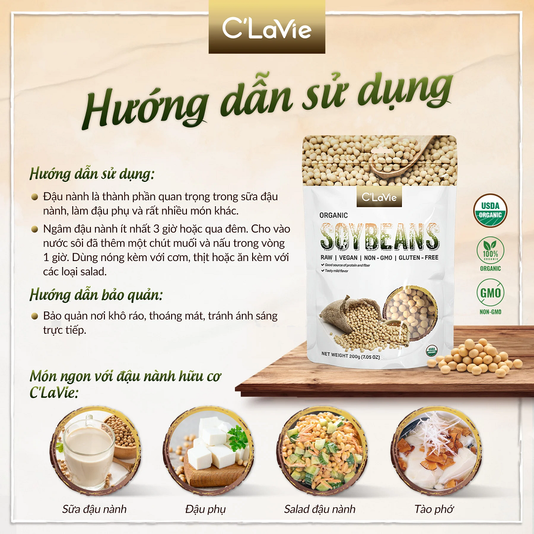 C'LaVie Organic Soy beans 200g