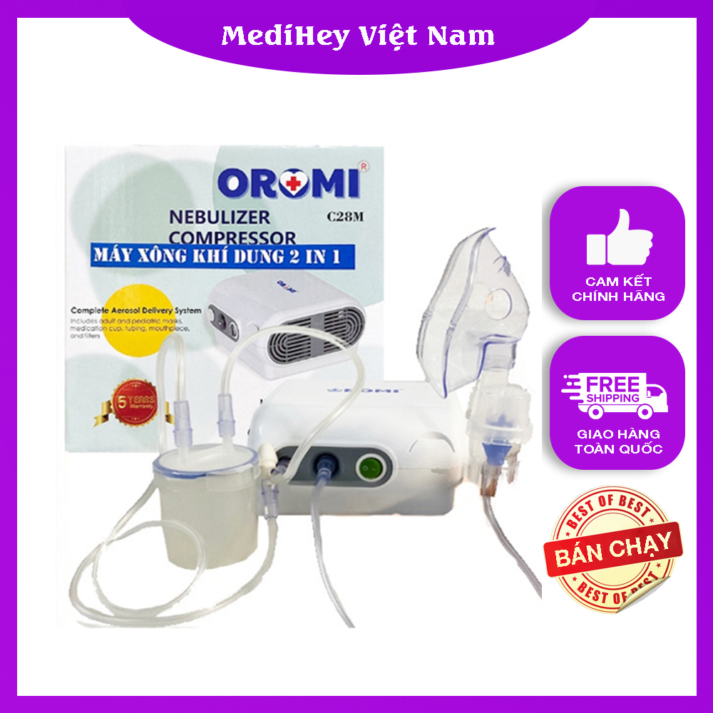 Máy xông hút 2in1 khí dung oromi c28m bảo hành 5 năm