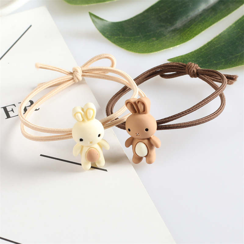 Dây buộc tóc hình Gấu nâu (set 4 dây mix màu)
