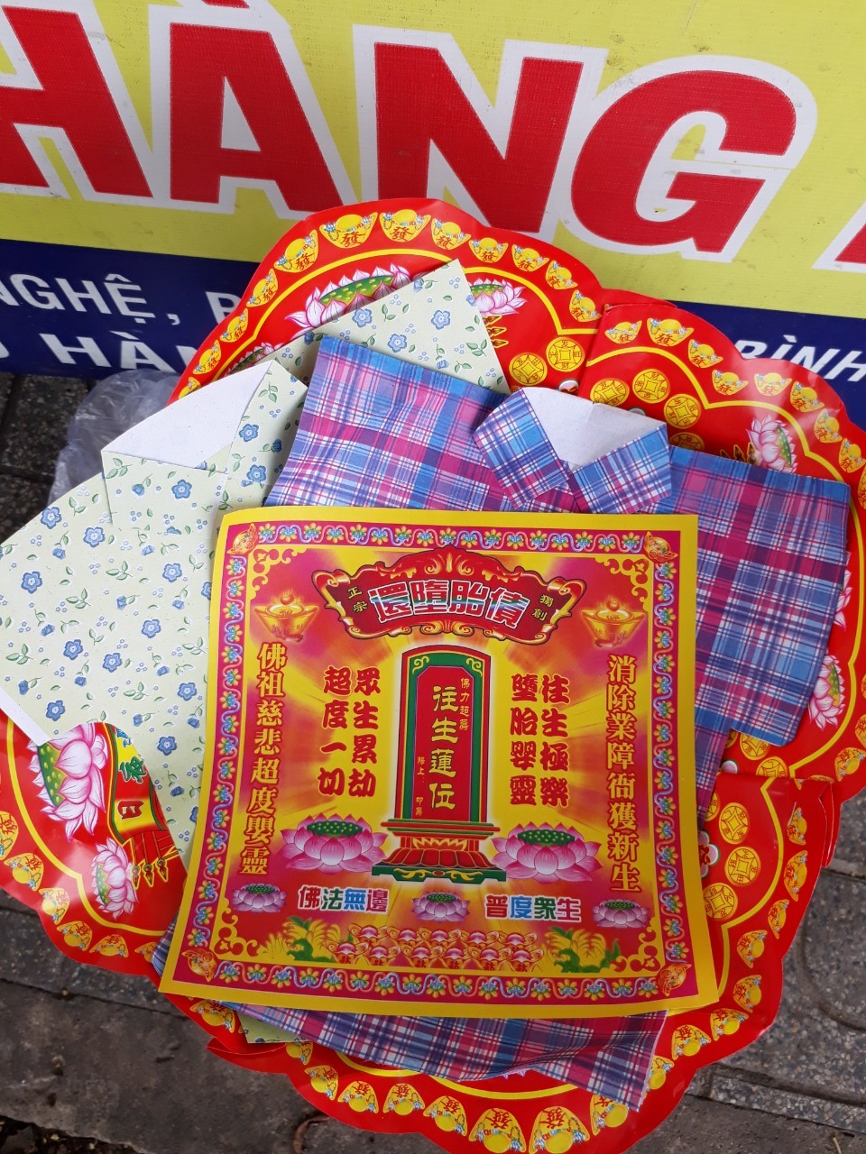 Giấy cúng vong nhi hư thai bé đỏ