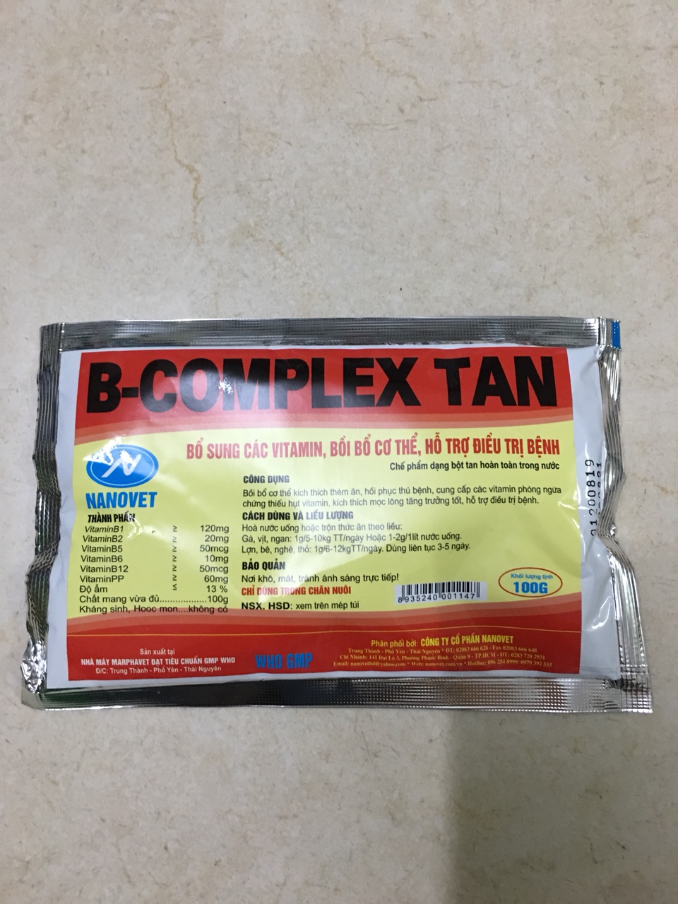 Bcomplex bổ sung vitamin cho vật nuôi