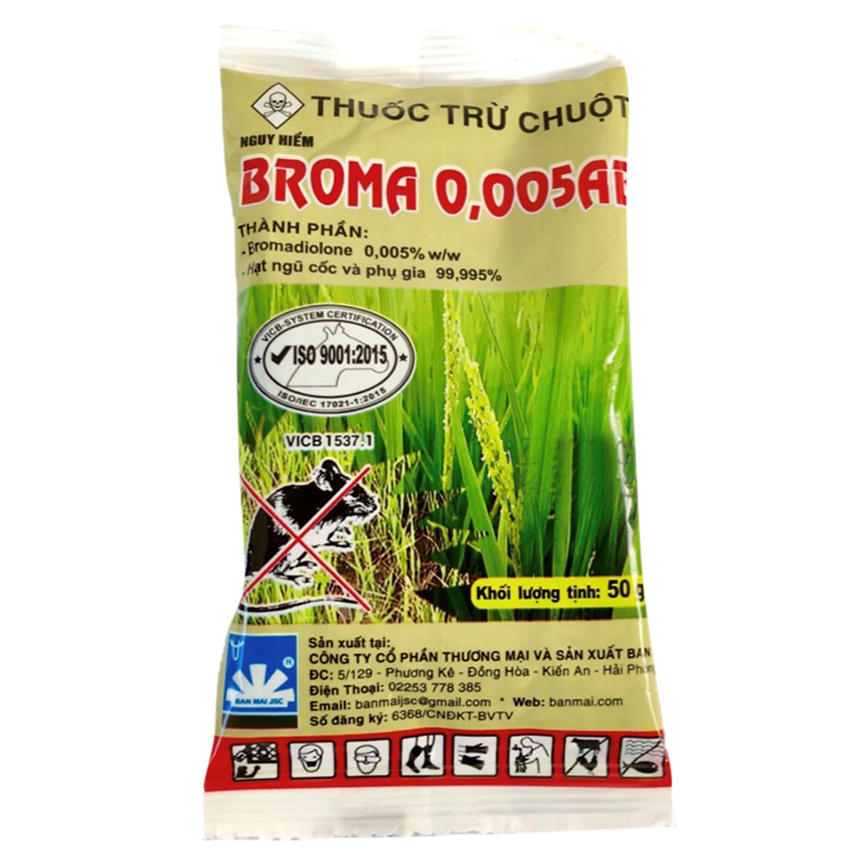 thuốc diệt chuột thế hệ mới Broma 0,005 AB (50g)