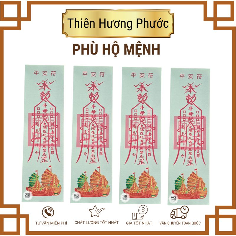 Phù Bình An Phong Thủy Vàng Mã