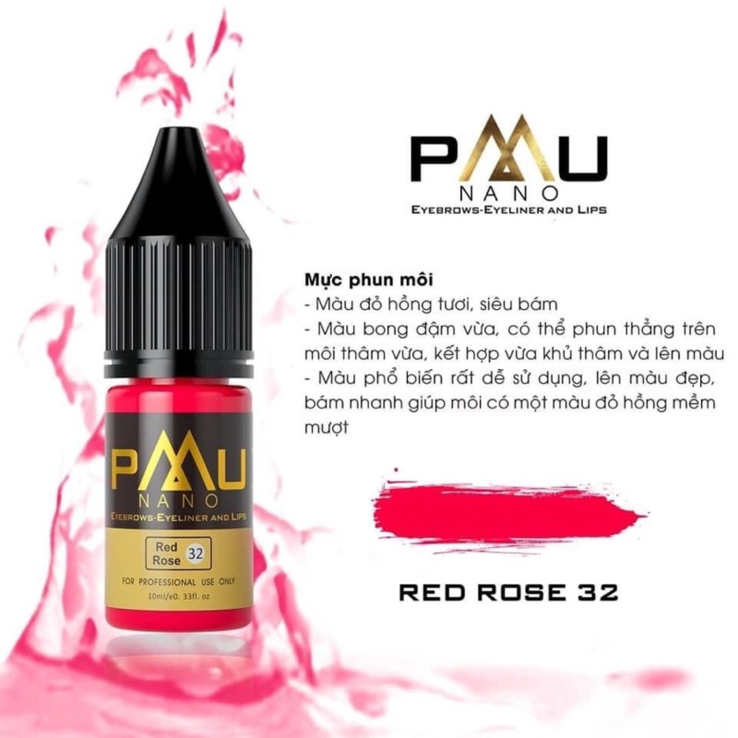 [CHÍNH HÃNG] Mực Nano PMU Cao Cấp Phun Xăm Mày Môi Mí-10ml
