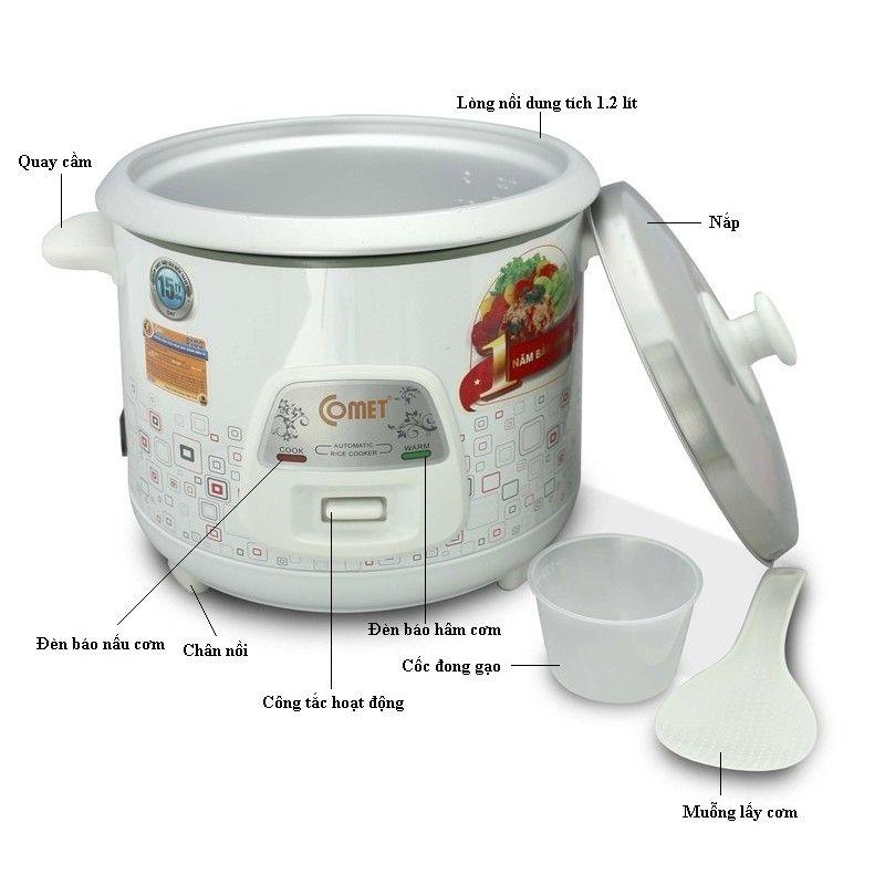 NỒI CƠM ĐIỆN COMET NẮP RỜI 1L8 GIẢM 30K