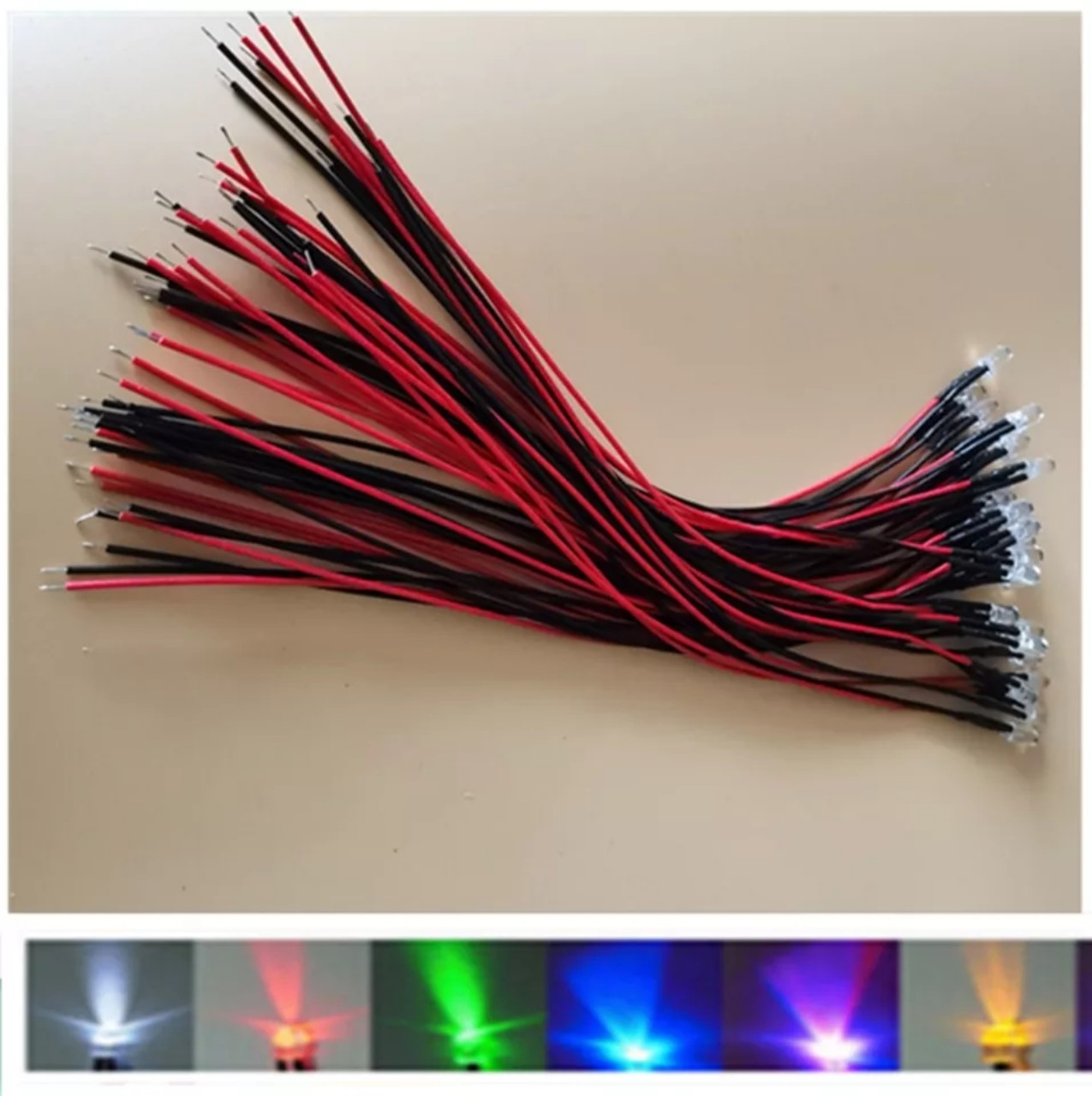 Led báo nguồn 3v 5v 9v 12v 5mm 4 bóng màu xanh dương