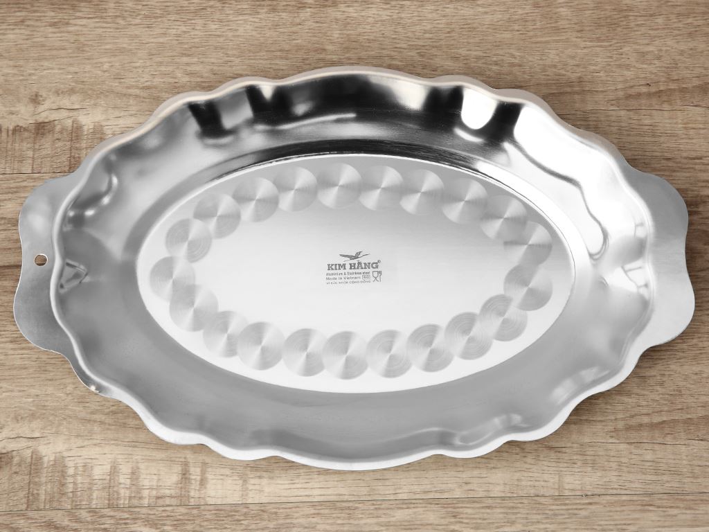 [CHÍNH HÃNG] Dĩa hấp Inox hoa văn 3522 Kim Hằng KHG8062