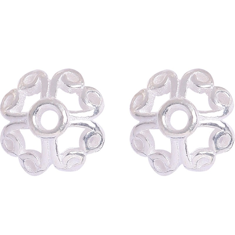 Charm ốp đá hình hoa văn trái tim - Charm Bạc 925 - Mã CB010