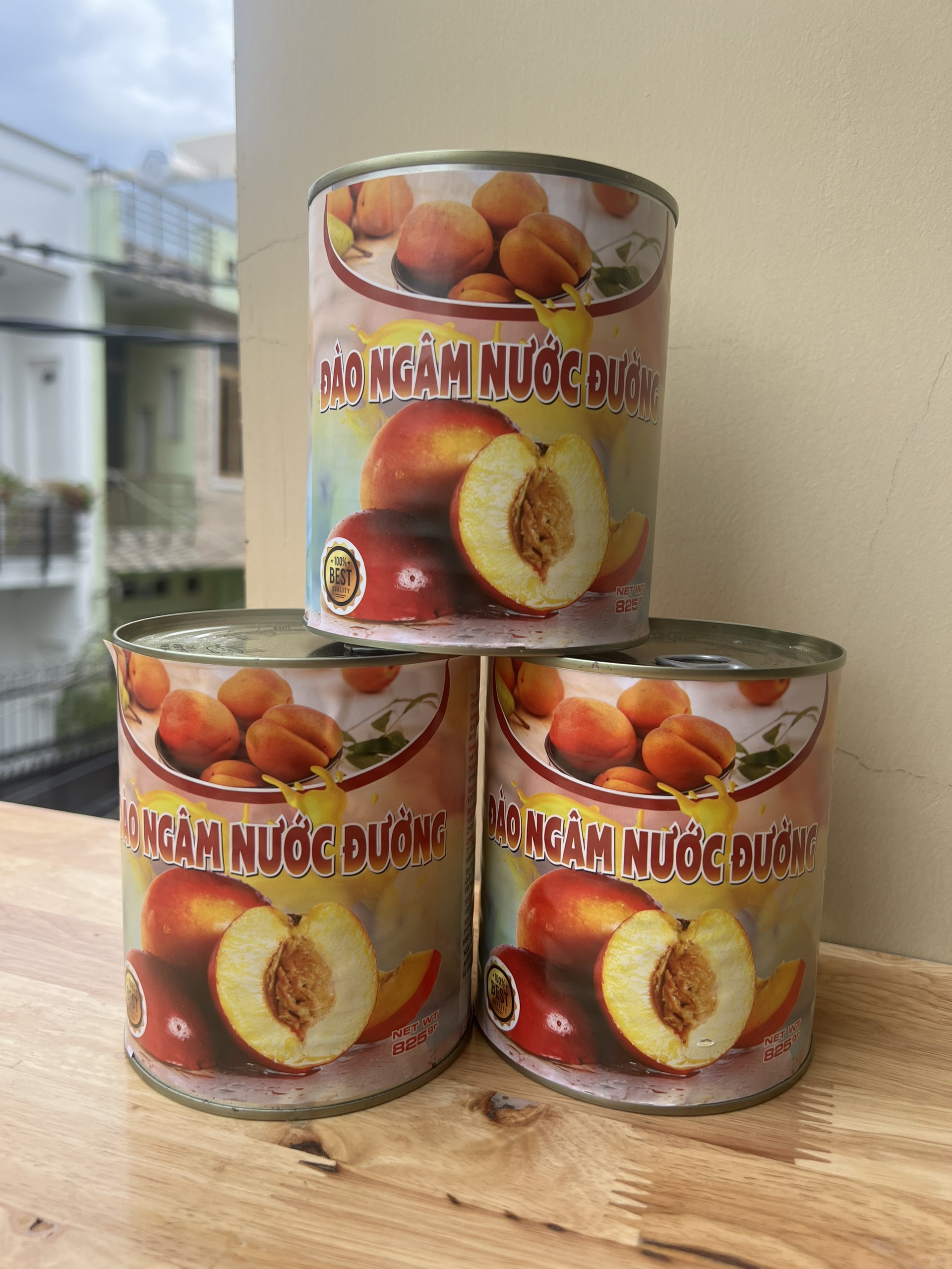 Đào ngâm nước đường 825g - chuyên dùng cho pha chế - pha trà đào cam sả siêu ngon