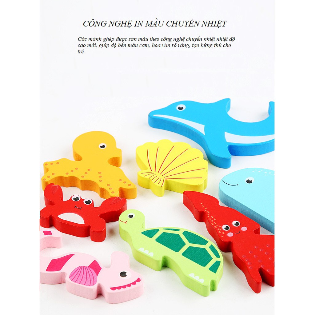 Đồ chơi xếp hình logic bằng gỗ 3d cho bé