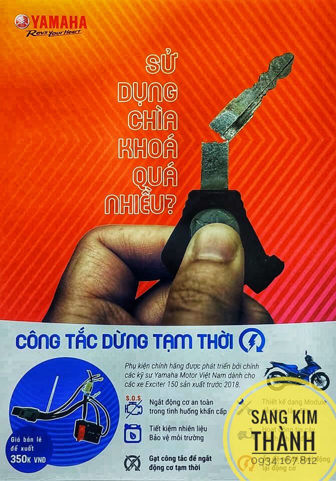 [HCM]BỘ CÔNG TẮC TẮT MÁY TẠM THỜI EXCITER 150
