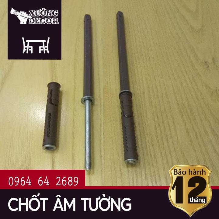 Chốt âm kệ treo tường loại thẳng 14cm - bộ 2 chiếc