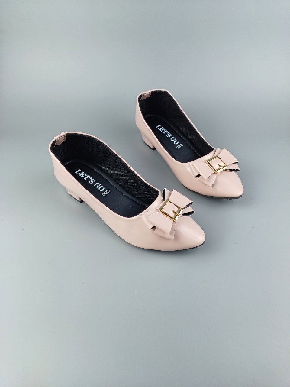 GIÀY BÚP BÊ ĐÉ 3cm PHỐI NƠ