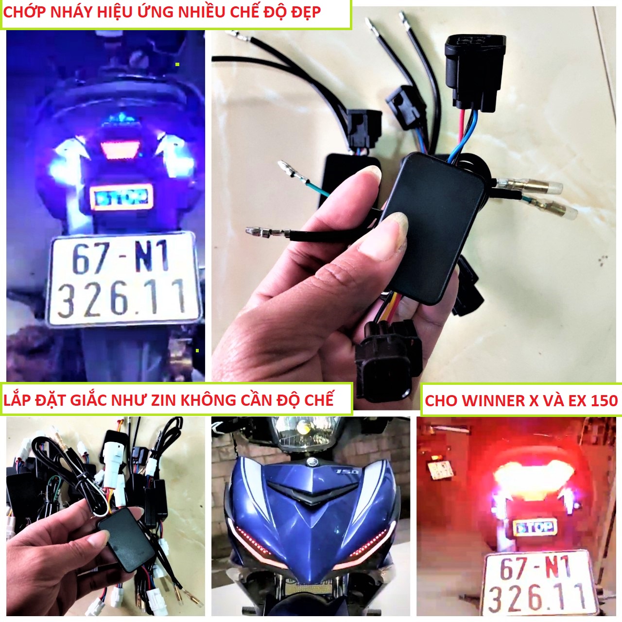 MẠCH STOP CHỚP ĐÈN HẬU + HAZA ĐÁ ĐÈN XI NHAN EX 150 CỰC ĐẸP 2IN1 , MẠCH TẠO CHỚP ĐÈN HẬU , MẠCH CHỚP HẬU XE MÁY , MẠCH HAZA XE MÁY ĐÁ ĐÈN , ĐỒ CHƠI ĐỘ XE MÁY , PHỤ KIỆN ĐỘ XE MÁY