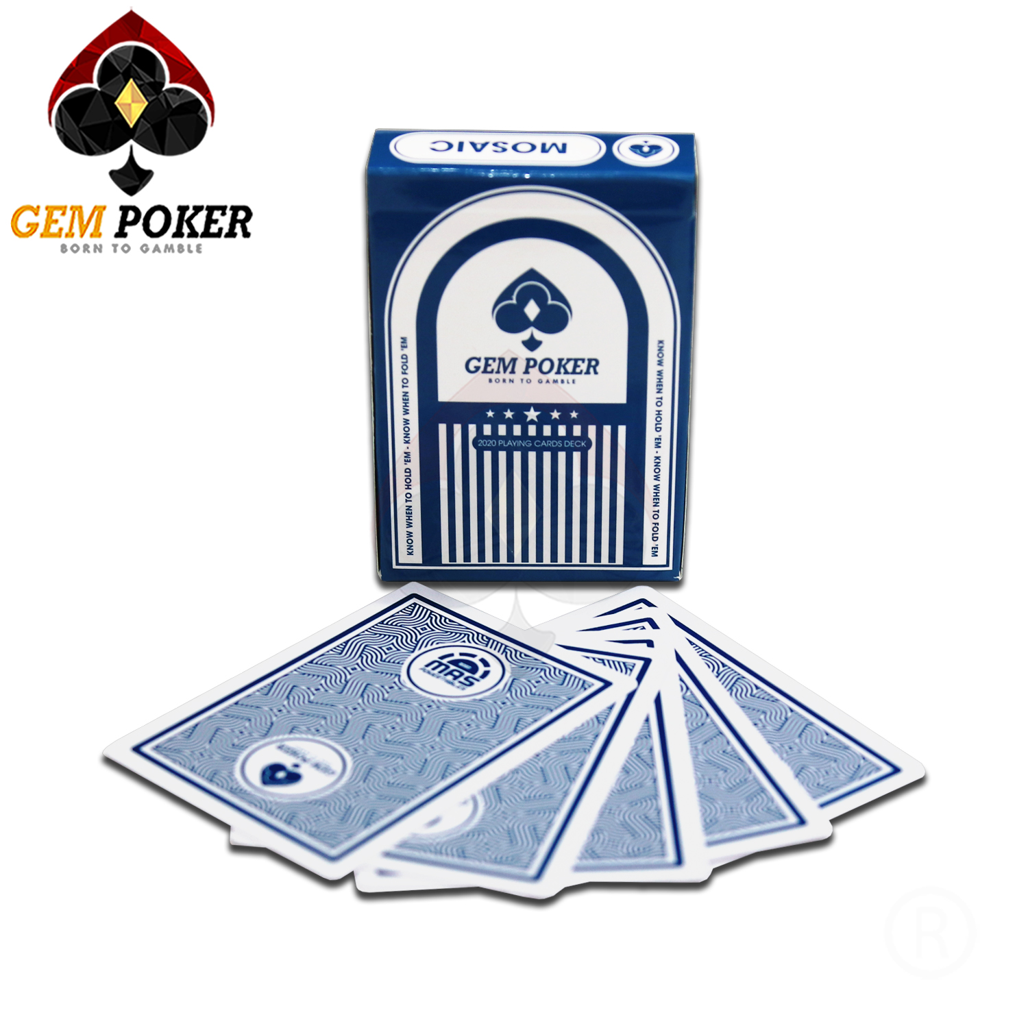 BÀI GEM POKER MOSAIC CAYENNE 100% PLASTIC