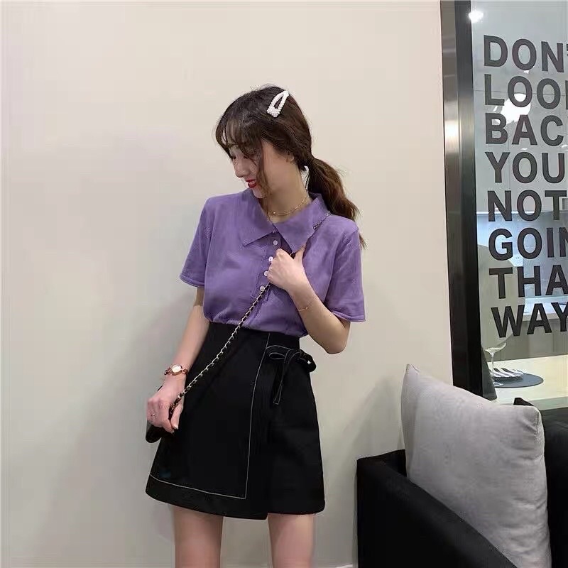 Quần Giả Váy Chỉ Nổi Thắt Nơ