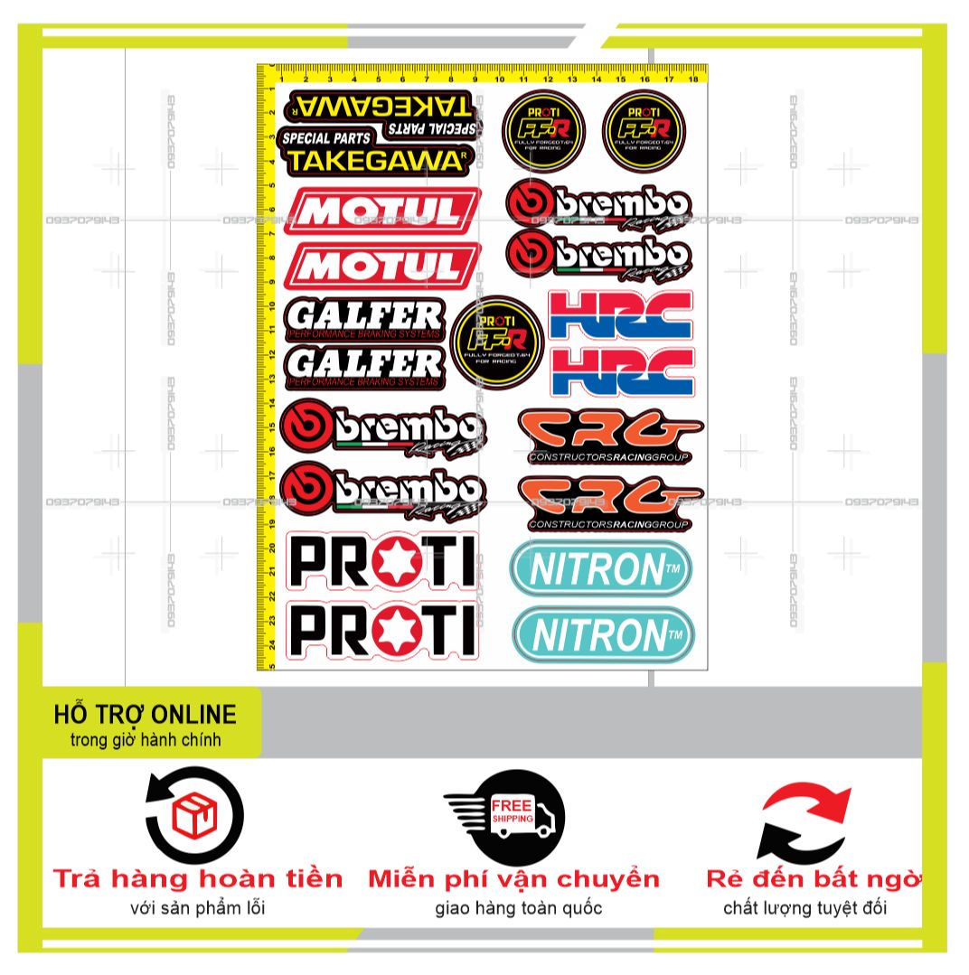 LOGO STICKER DÁN XE MÁY L14  { PHỤNG DECAL }