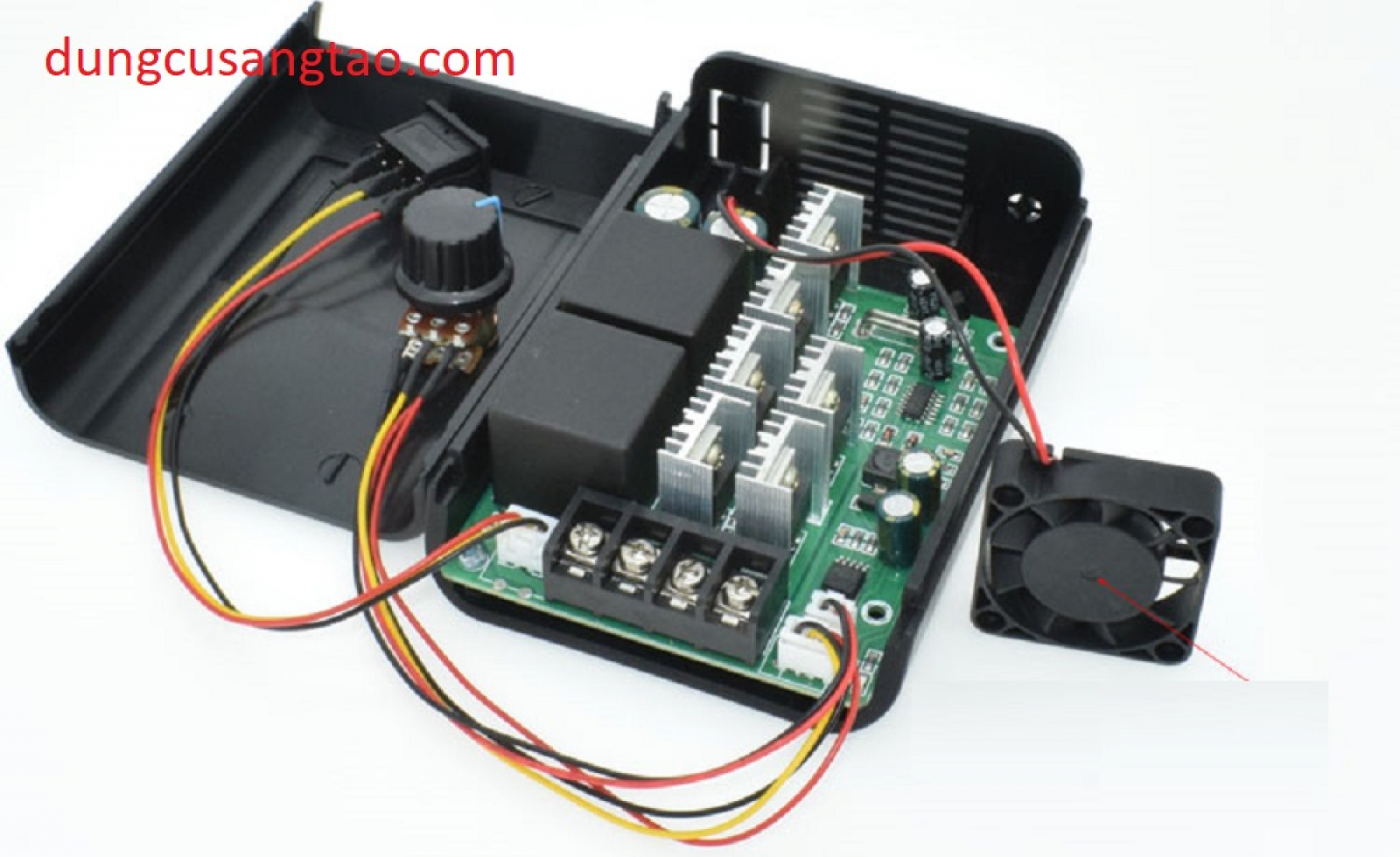 Bộ điều chỉnh tốc độ Dimmer 10 - 55V 40A - Có quạt (chỉnh lưu / chỉnh điện áp / điều tốc)