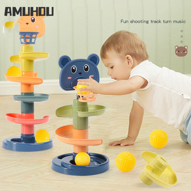 WOMA children's toys Children's shooting line sliding ball tower 1-3 years old funny early educational toys for babiWOMA smart children's toys