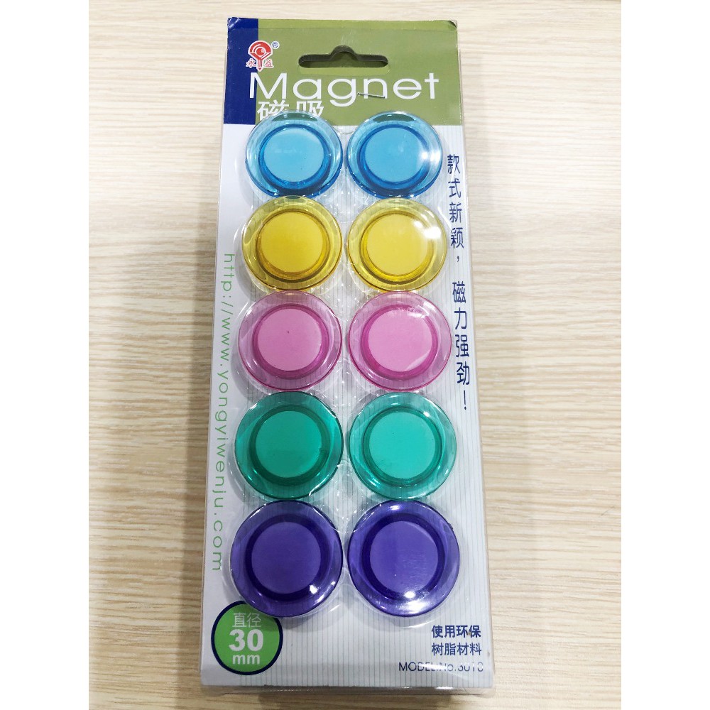 Nam châm hít bảng trung 1 vi 10 viên 30mm