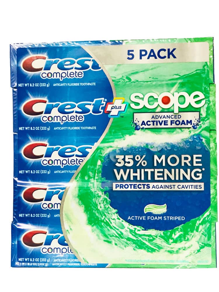 Kem đánh răng trắng răng C.r.e.s.t Complete Extra Whitening Scope Advanced Freshness của Mỹ tupe 232gr