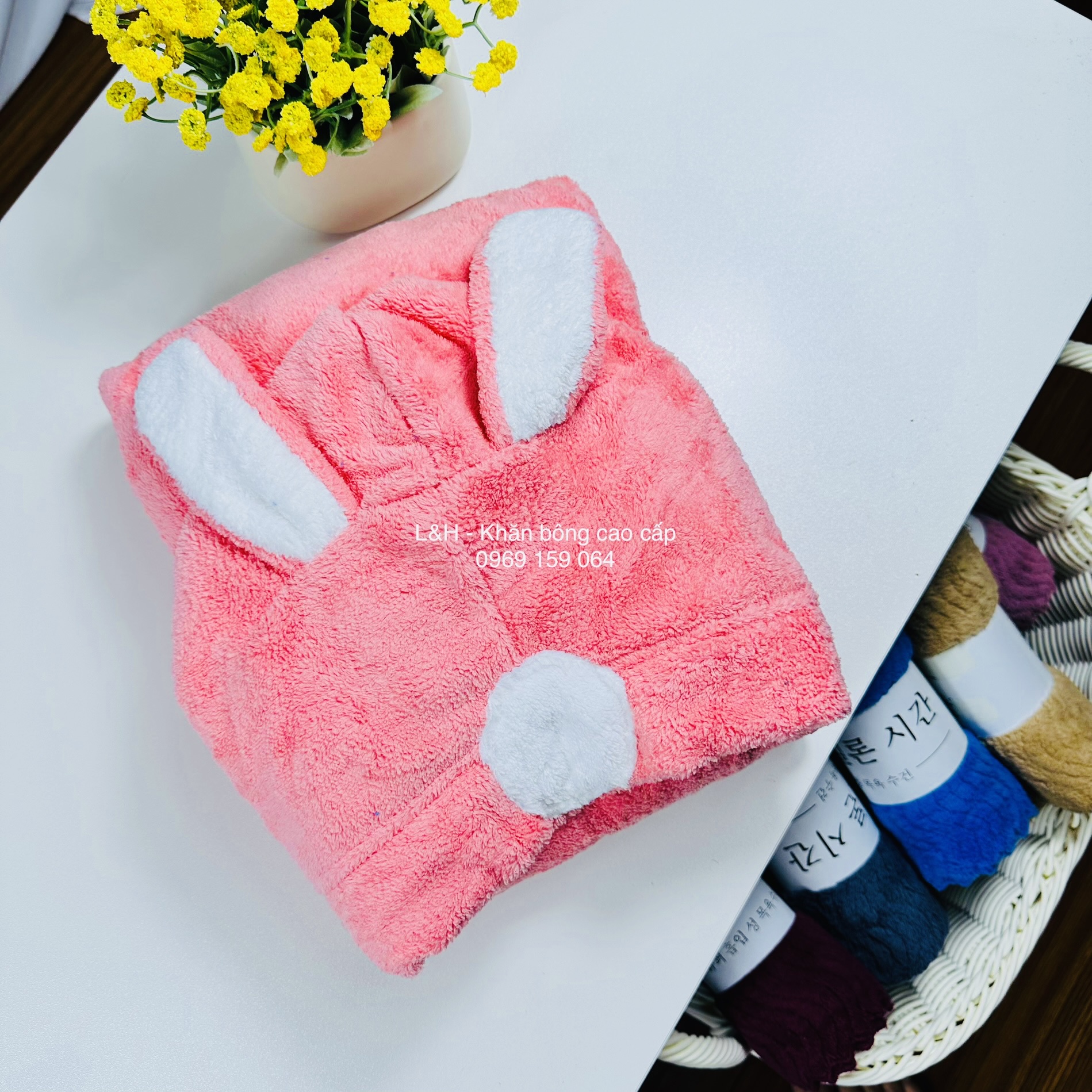 Áo choàng tắm lông cừu cho bé, hàng VNXK