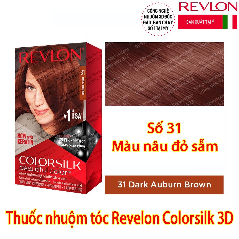 THUỐC NHUỘM TÓC REVLON 3D COLOR SILK 130ml