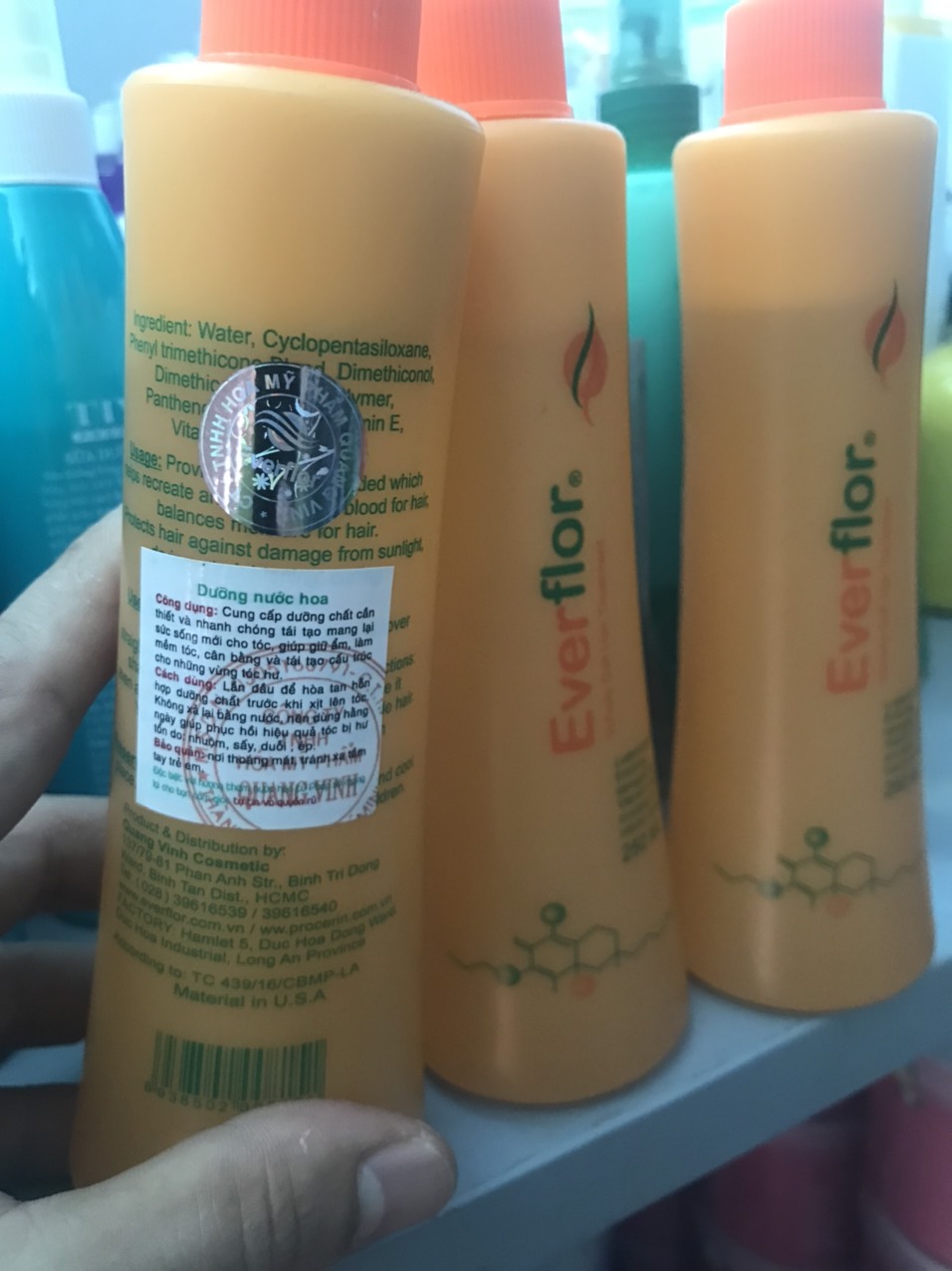 Xịt dưỡng tóc Everflor vàng 250 ml