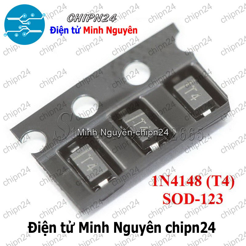 [25 con] (G4.1) Diode Dán 1N4148 [T4] SOD-123 (SMD) (4148) - HH005927