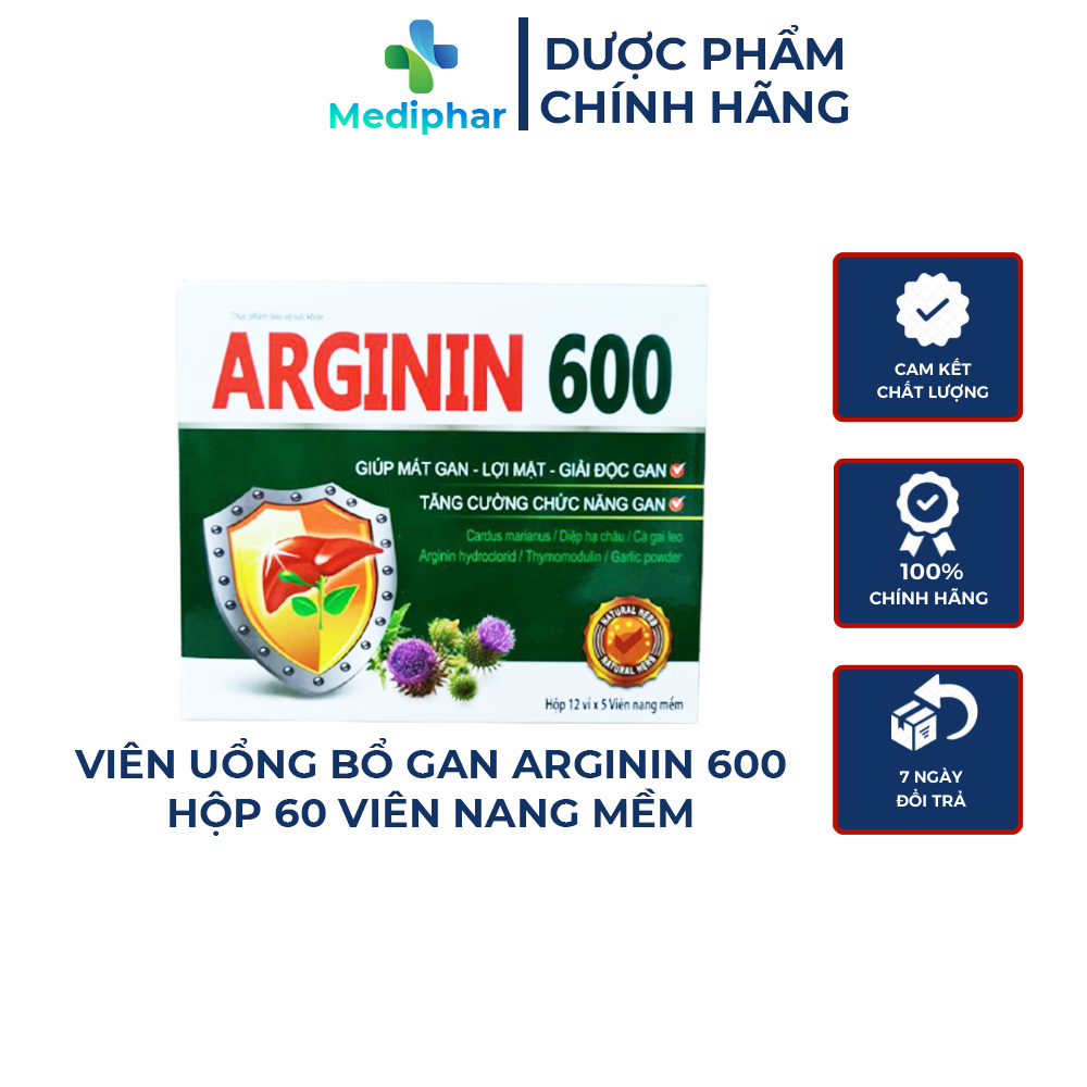 Arginin 600 strengthen liver function-box 60 tablets