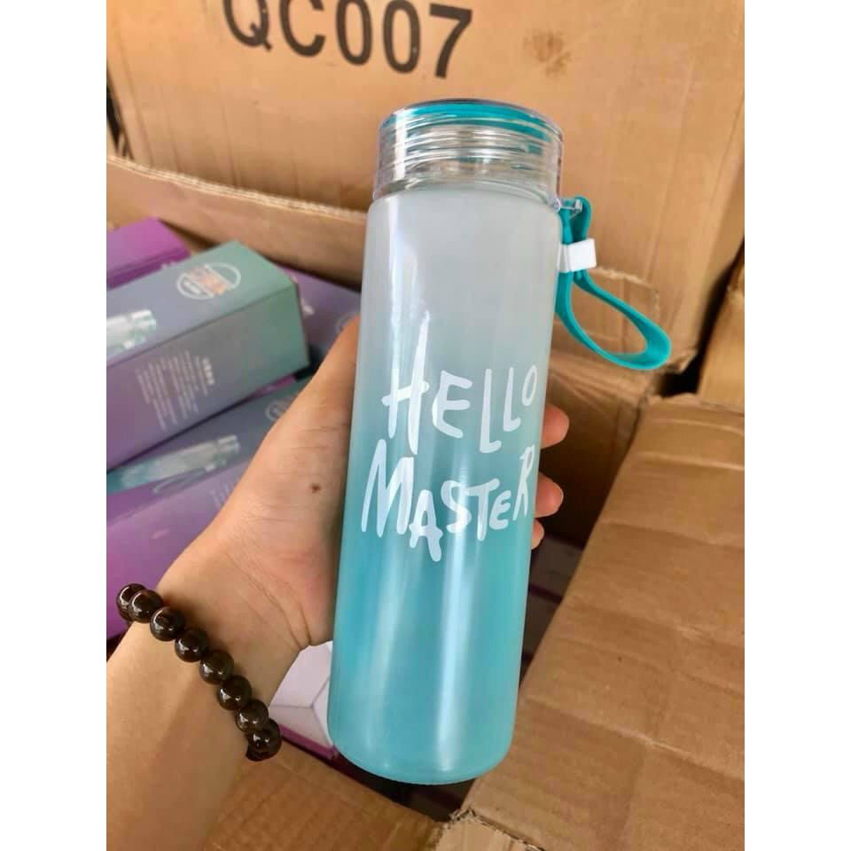 Bình Nước Thủy Tinh Hello Master 400ml