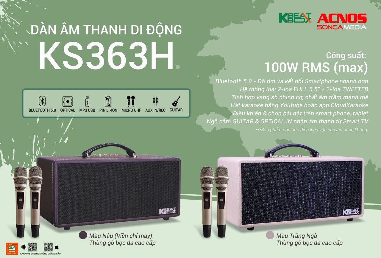 Dàn Âm Thanh Di Động ACNOS KS363H