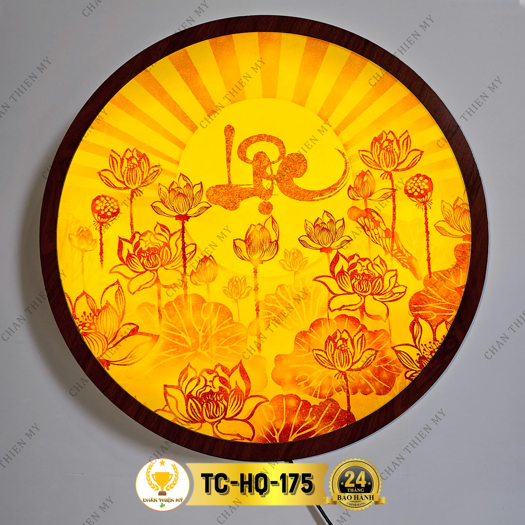 Đèn hào quang trúc chỉ in chữ phúc lộc thọ, cha mẹ, trang trí phòng thờ, bàn thờ gia tiên, treo tượng ctc-hq-04