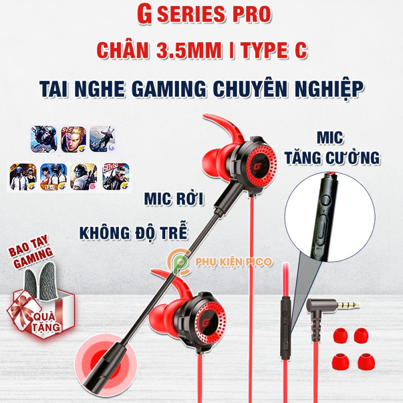 Bảng giá Tai nghe gaming mic rời G5/ G20 Lite/ G10/ GM PRO 3.5mm Type C - Tai nghe Plextone có dây có mic G20/G30/G50 xMOWi RX3 Phong Vũ