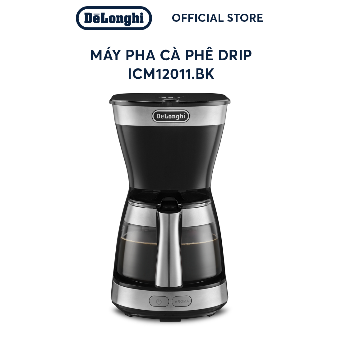Máy pha cà phê drip DeLonghi Active Line ICM12011.BK - Thiết Kế Nhỏ Gọn