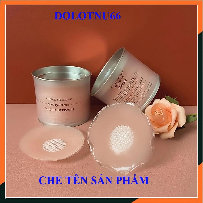 Hộp 10 miếng dán ngực silicon dolotnu66 miếng dán đầu ti - miếng dán nhũ hoa - áo ngực dán - phụ kiện đồ ngủ