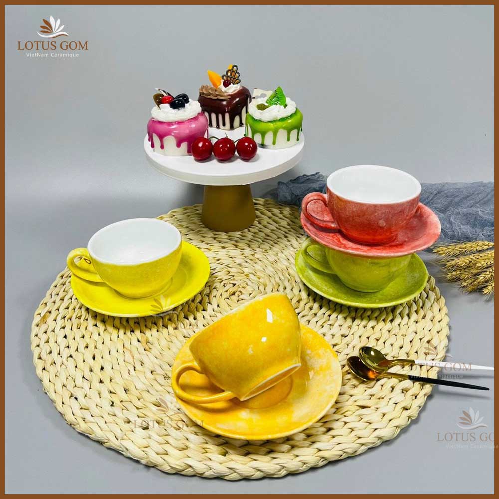 Ly Cà Phê Gốm Sứ Capuchino Cao Cấp [IN LOGO CỐC SỨ THEO YÊU CẦU]