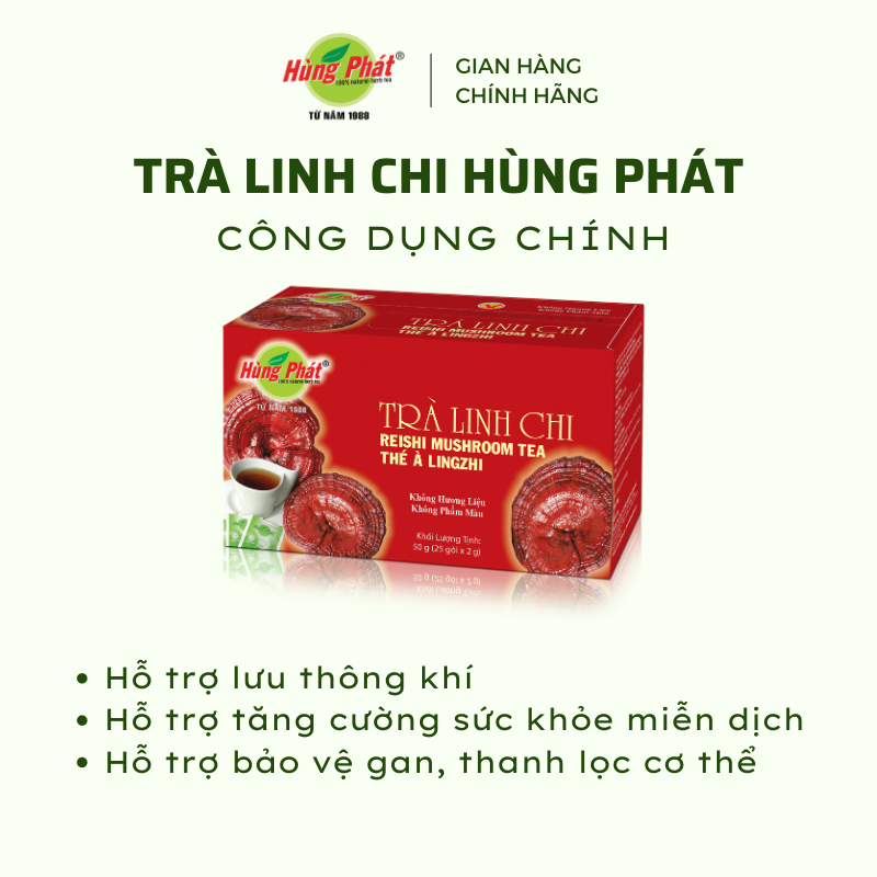 Thanh Mat Ganoderma Tea Box of 25 Packs - Hung Phat Tea
