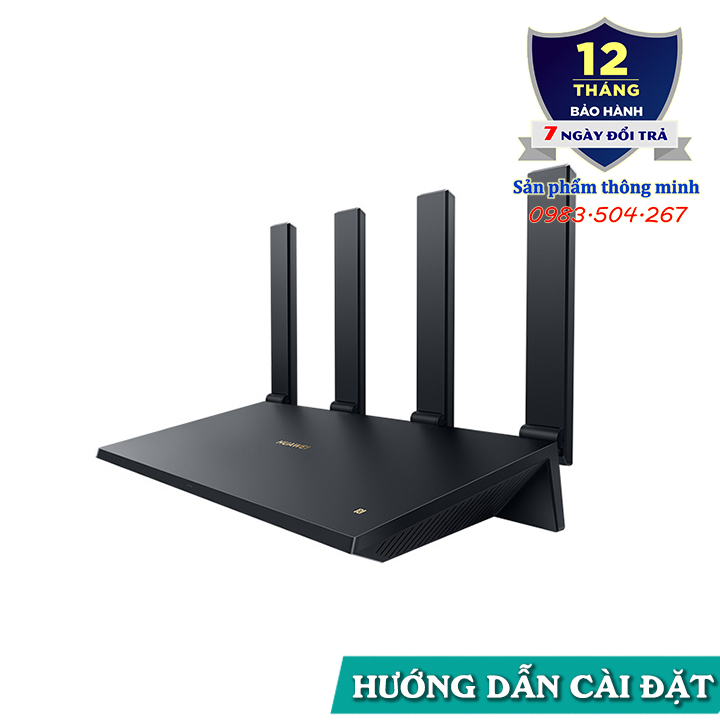 Bộ phát Wifi Router Huawei AX6 băng tần kép - Wifi 6 + 7200Mbps - hỗ trợ Mesh - kết nối 248 thiết bị